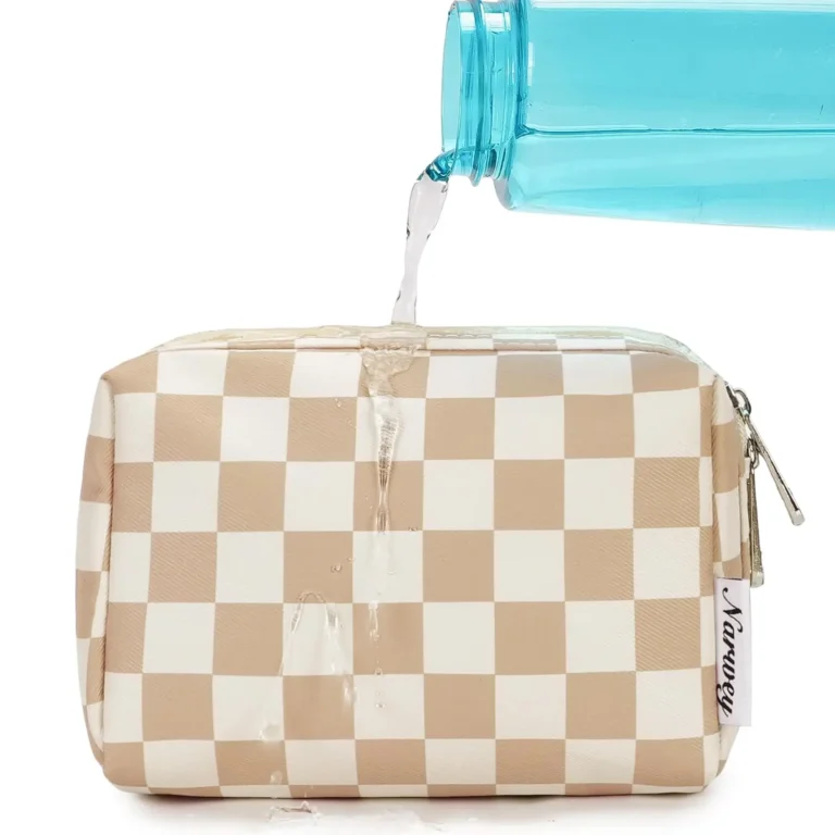 Checkered Makeup Bag