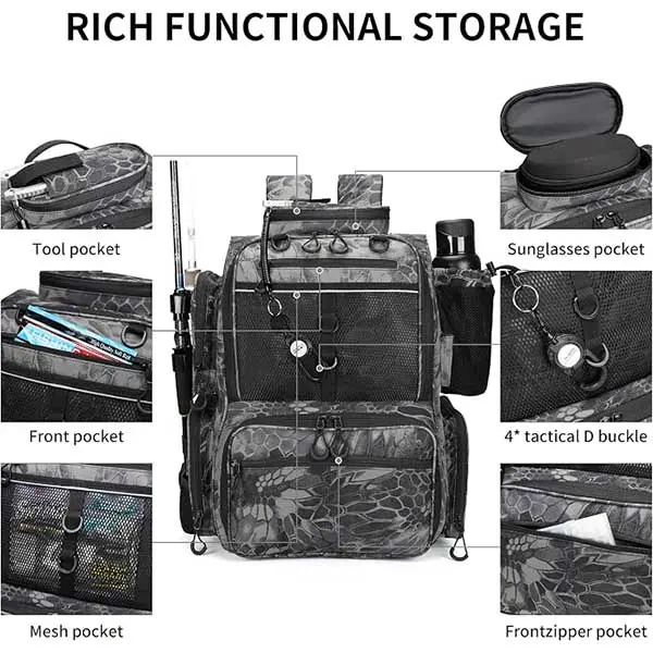 Fishing Tactical Tackle Backpack